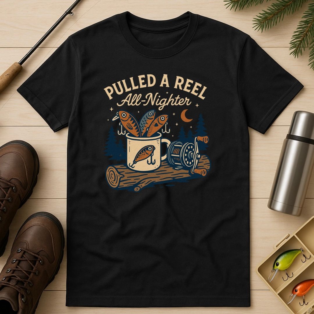 Pulled a Reel All-Nighter T-Shirt