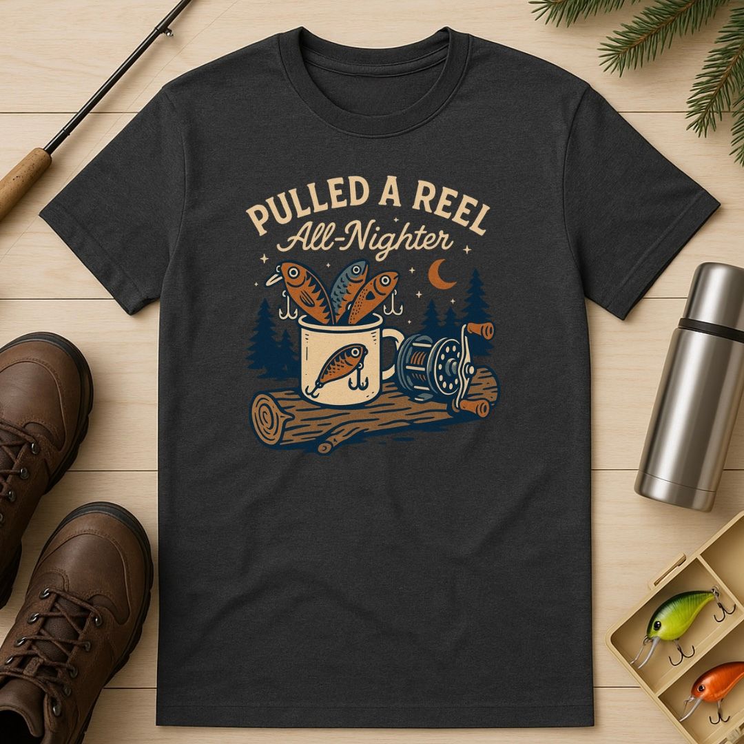 Pulled a Reel All-Nighter T-Shirt
