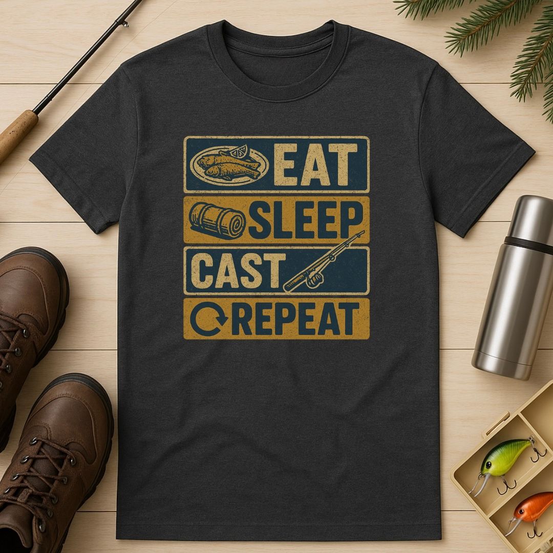 Eat Sleep Cast Repeat T-Shirt