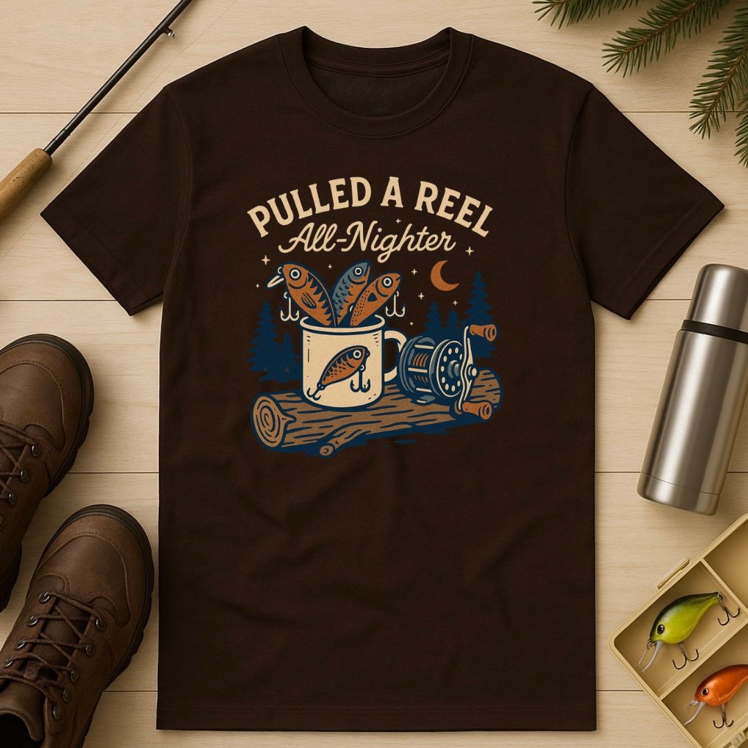 Pulled a Reel All-Nighter T-Shirt