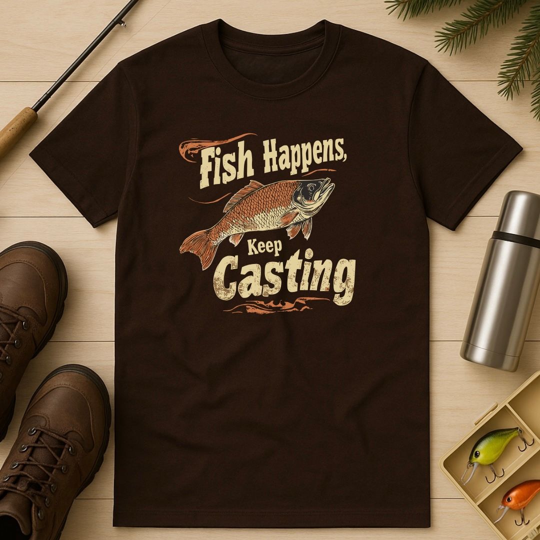 Fish Happens Keep Casting T-Shirt