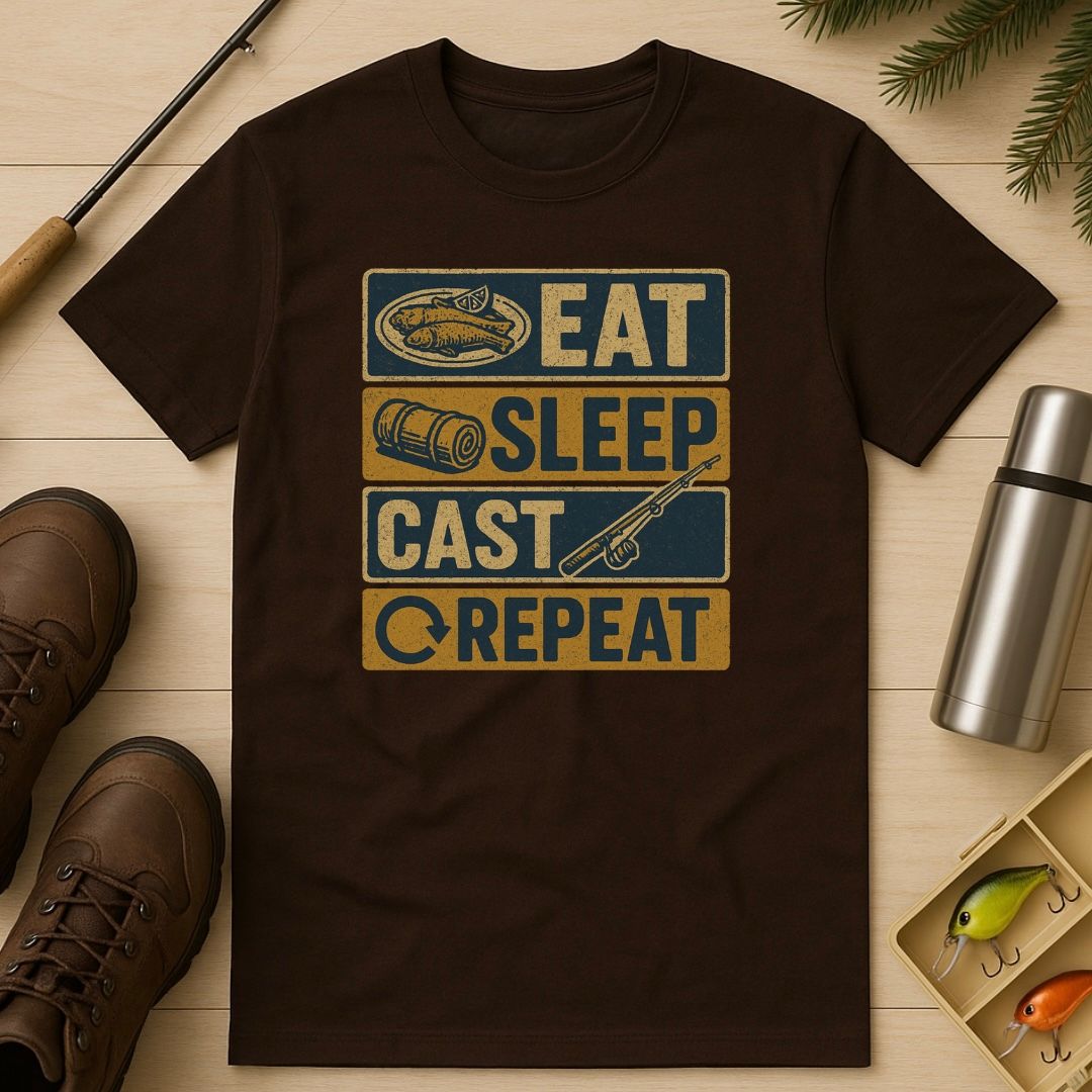 Eat Sleep Cast Repeat T-Shirt