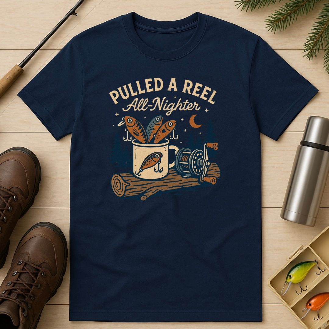 Pulled a Reel All-Nighter T-Shirt