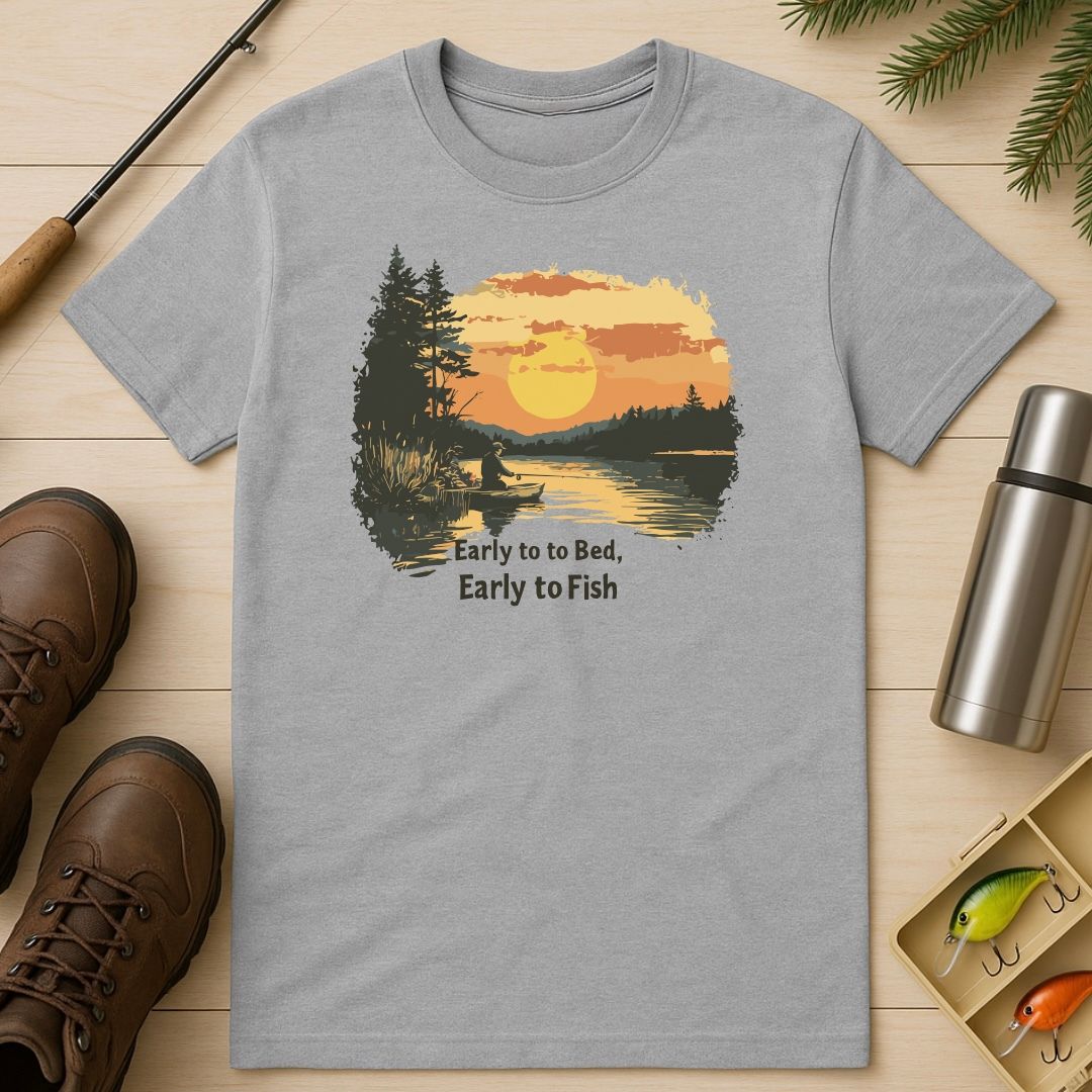 Early to Bed, Early To Fish T-Shirt