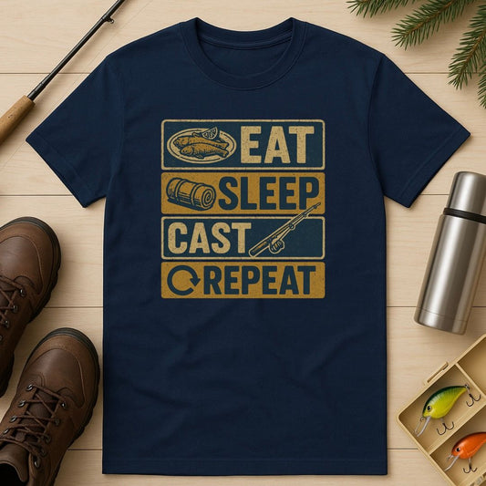 Eat Sleep Cast Repeat T-Shirt