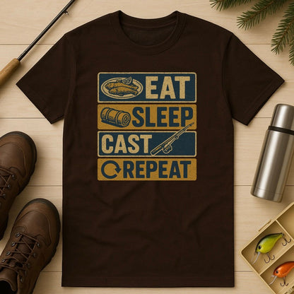 Eat Sleep Cast Repeat T-Shirt